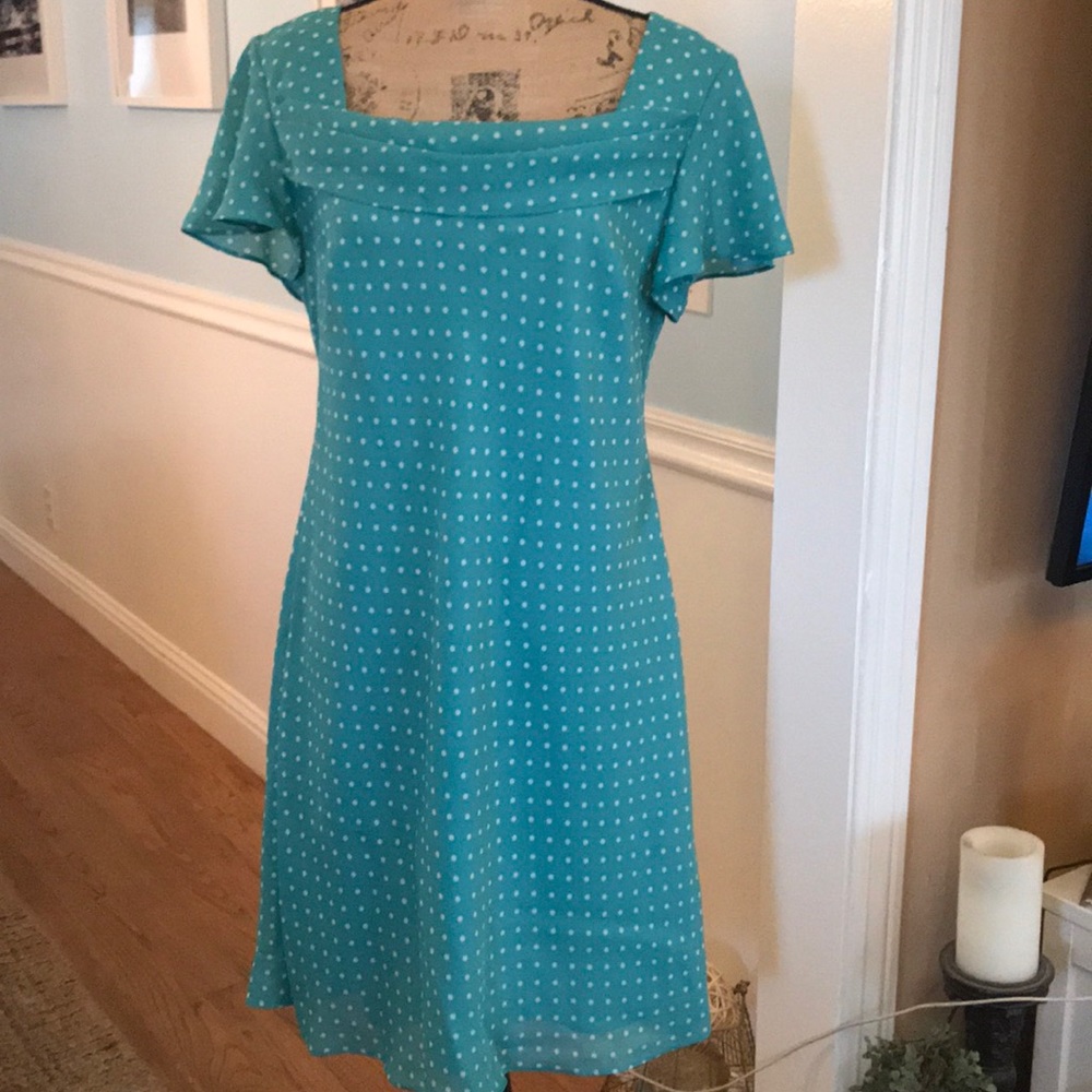 Sweetest little dress 👗 with polka dots💕💕💕💕